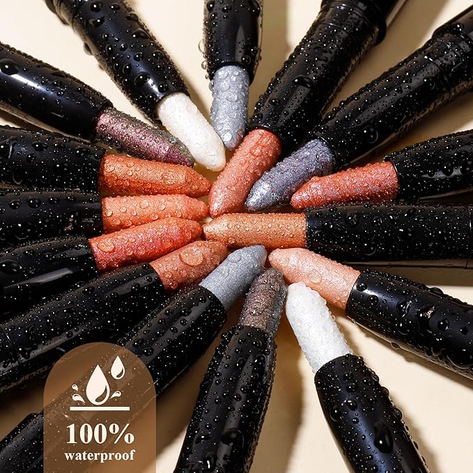 Cream Waterproof Hypoallergenic Eyeshadow Stick, long wear Metallic Glitter Matte Eye Shadow Pencil With Makeup Brush, Eye Brightener, 61 Sapphire Matte