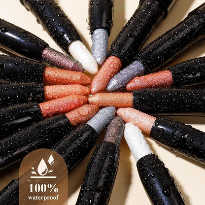 Longwear Cream Eye Shadow Sticks (67 Amethyst Matte),Smudge-Proof, Waterproof Eyeshadow,Silky Formula Glitter With Makeup Brush,Dark Purple