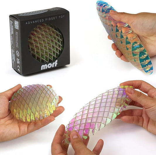 Morf Fidget Worm Toy - Flexible 3D Sensory Toy for Kids, Teens, and Adults – Stretchy, Quiet, Stress and Anxiety Relief, Focus - for Tactile Play, School, Work Gifts, Great for Classroom and Office