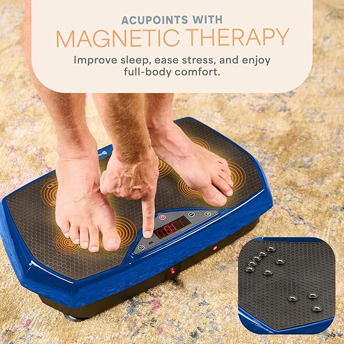 Lifepro Vibration Plate Exercise Machine with Magnetic Acupoints - Full Body Vibration Platform for Beginners and Recovery - Ideal Lymphatic Drainage Massager for Muscle Toning and Overall Fitness