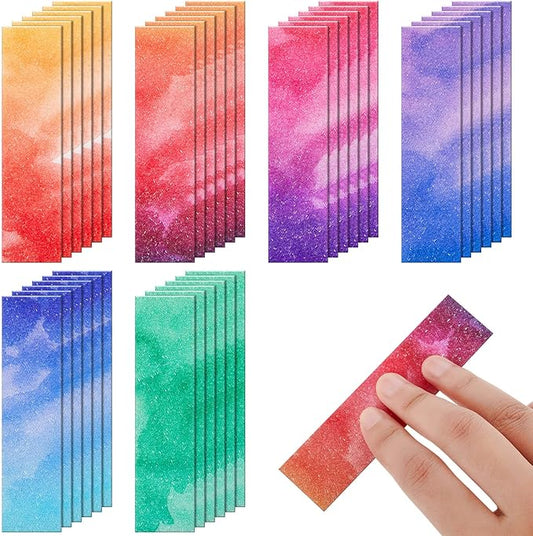 36 Pcs Anxiety Sensory Stickers Mental Health Stickers Fidget Textured Strips Toys Adhesive Tactile Calm Relief Items for Adults Desk School Counselor Classroom(Watercolor Style)