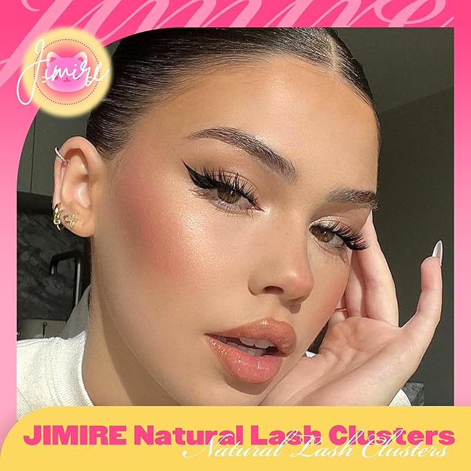 Cat Eye Natural Lash Clusters Wispy Eyelash Clusters 10-16MM Cluster Eyelash Extensions Left Right DIY Lash Extension Soft D-Curly Fox Eye Lashes Clusters 132Pcs Anime Individual Lashes