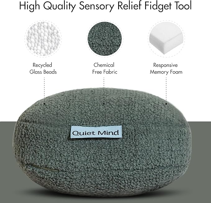 Quiet Mind 1.5 lb Weighted Stress Squeeze Ball – Soft Squishy Fidget Gadget for Adults – Help Relieve Stress, Anxiety, Tension - Promotes Focus, Clarity - Sensory Ball for Desk, Office, or Home Use