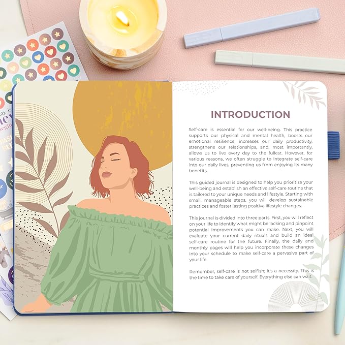 Clever Fox Self-Care Journal Premium – Daily Gratitude & Mental Health Notebook for Women – Reflection & Personal Development Journal (Mystic Blue)