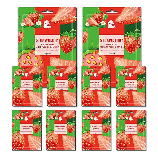 Face Masks Skincare,Hydrating Sheet Masks,Collagen Night Wrapping Mask,Facial Mask for Men&Women,with Collagen Essence and Fruit Extracts,Nourishing and Moisturizing for All Skin Types 10 Pack B1