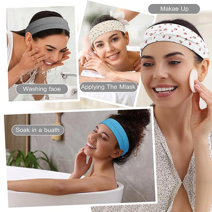 16Pcs Headbands for Women - Multicolor Absorb Sweat Non Slip Absorb Sweat Sports Hair Bands（ Soft Cotton Cloth Stretchy Headbands ）（Suitable for Fitness Yoga Outdoor Exercise ）