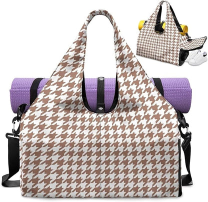 Yoga Mat Bag for Women Men Large Carryall Tote with Adjustable Shoulder Strap for Gym Yoga Travel Pilates Office