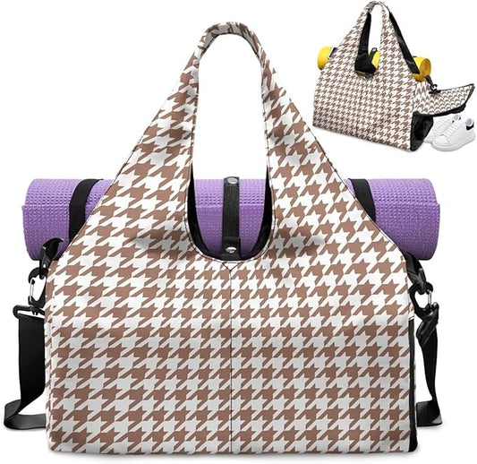 Yoga Mat Bag for Women Men Large Carryall Tote with Adjustable Shoulder Strap for Gym Yoga Travel Pilates Office
