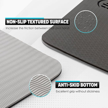 UMINEUX Large Yoga Mat for Men and Women 1/4 & 2/5 Inch Extra Thick TPE Fitness Mat for Home Gym Workout, Non-Slip, Eco Friendly Exercise Mat for Yoga, Pilates, Stretching, Meditation