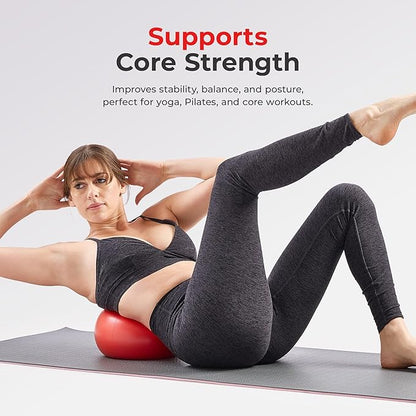 Sunny Health & Fitness Premium Anti-Burst Exercise Balls for Core Strength, Yoga, Pilates, Barre, Physical Therapy, Balance, Flexibility Non-Slip & Odorless