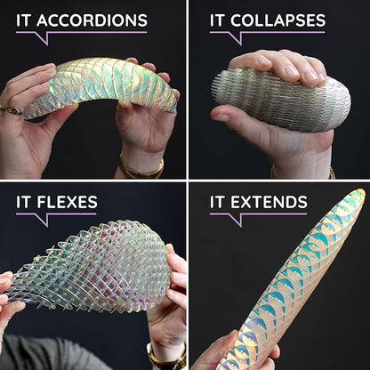 Morf Fidget Worm Toy - Flexible 3D Sensory Toy for Kids, Teens, and Adults – Stretchy, Quiet, Stress and Anxiety Relief, Focus - for Tactile Play, School, Work Gifts, Great for Classroom and Office