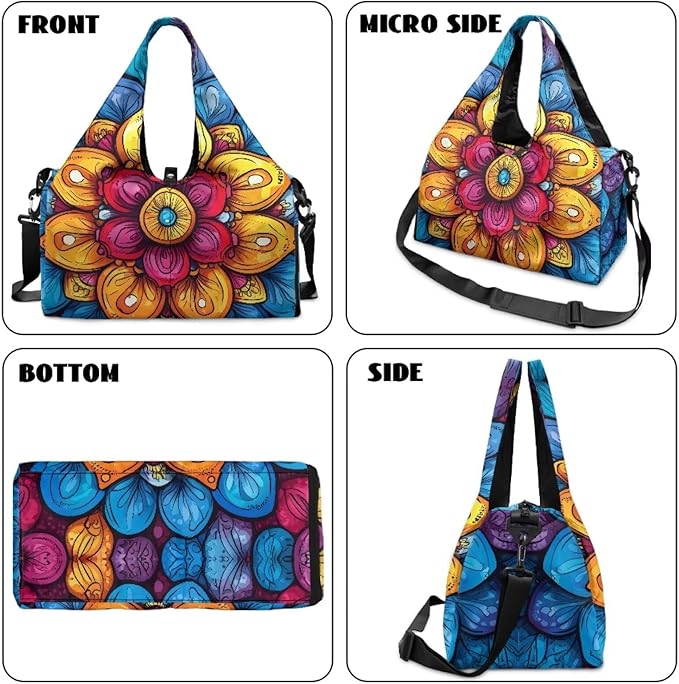 Yoga Mat Bag for Women Men Large Carryall Tote with Adjustable Shoulder Strap for Gym Yoga Travel Pilates Office