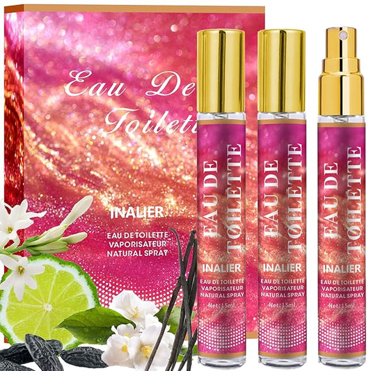 3 Pack Perfumes for Women,Eau De Toilette,Women's Eau De Parfum Long Lasting,Bridesmaid Gifts,Bridal Shower Gifts,Body Spray,Natural Floral & Fruity Fragrance Bergamot,Jasmine Vanilla Perfume Spray