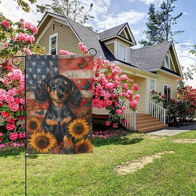 American Flag Garden Flag 12x18 In Double Sided Yard Flags Lawn Sign Decor No Flagstand
