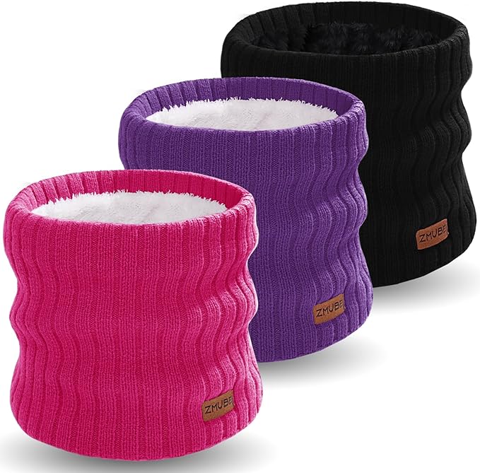 Neck Warmer Gaiter, Winter Fleece Lined Face Mask Scarf for Men Women, Thick Warm Cold Weather Running Ski Neck Cover