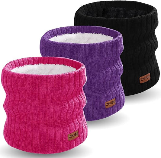 Neck Warmer Gaiter, Winter Fleece Lined Face Mask Scarf for Men Women, Thick Warm Cold Weather Running Ski Neck Cover