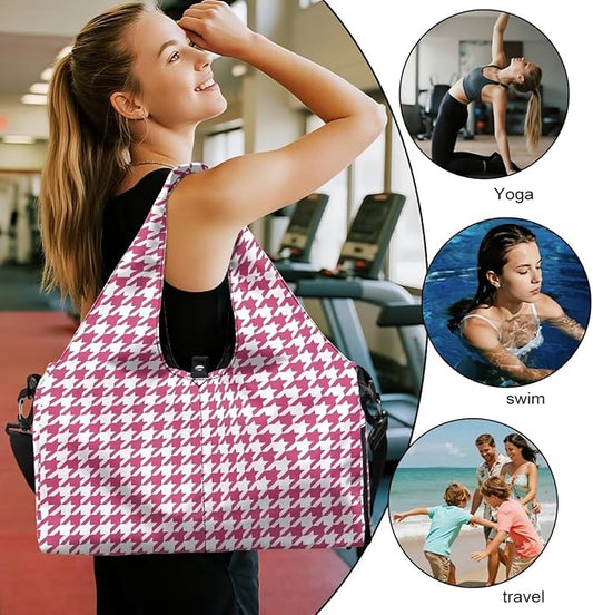 Yoga Mat Bag for Women Men Large Carryall Tote with Adjustable Shoulder Strap for Gym Yoga Travel Pilates Office