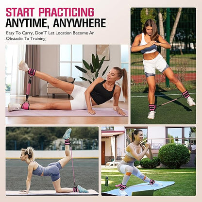 Ankle Resistance Bands with Cuffs, Home Gym Workout Equipment, Lifting Glute Butt Exercise Equipment for Women, Ankle Weights Fitness Set, Leg Booty Equipment for Training Perfect Body Shape