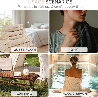 Comfort Spaces Towel Set for Bathroom 12 Piece Luxury Bath Towel Set 4 Hand Towel for Bathroom 4 Washcloth 4 Large Bath Pink Towel Sets 100% Cotton Quick Dry Towel Zero Twist Soft Lightweight Blush