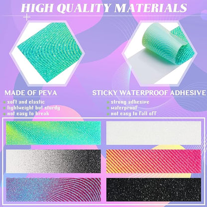 36 Pcs Anxiety Sensory Stickers Mental Health Stickers Fidget Textured Strips Toys Adhesive Tactile Calm Relief Items for Adults Desk School Counselor Classroom(Gradient Style)