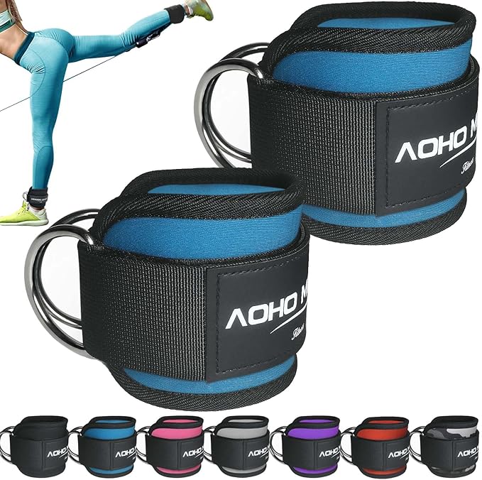 Ankle Strap for Cable Machine Attachments, Gym Accessories for Women and Men, Neoprene Ankle Cuffs for glute Kickback, Leg Workouts ande Booty Hip Abductors Exercise