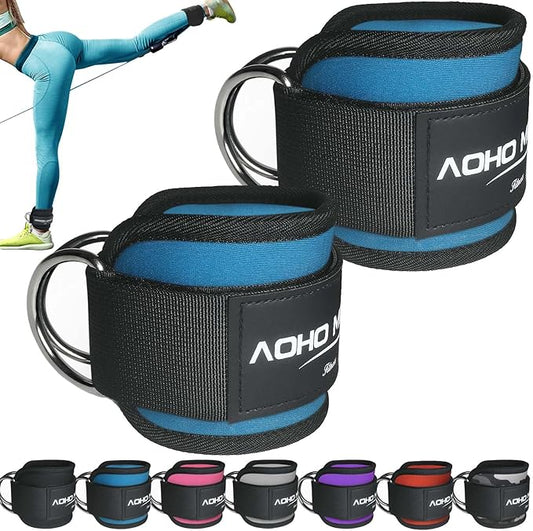 Ankle Strap for Cable Machine Attachments, Gym Accessories for Women and Men, Neoprene Ankle Cuffs for glute Kickback, Leg Workouts ande Booty Hip Abductors Exercise