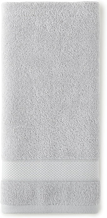 Peacock Alley Diamond 6 Piece Towel Set - Luxurious 100% Long-Staple Turkish Cotton - Soft, Absorbent & Fast Drying, Pewter