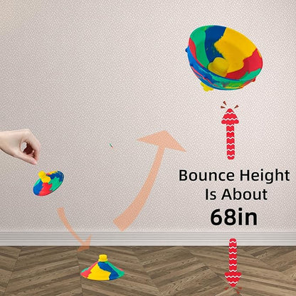 12Pcs Bounce Bowls Camouflage-Jumping Bounce Fidget Toy for Party School-Fidget Balls for Kids-Pop Up Toy-Back-to-School Gifts-Goodie Bag Stuffers-Party Favors-Perfect Anxiety Toy