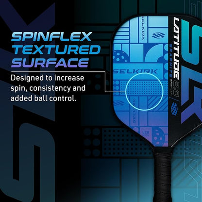 SLK Latitude 2.0 Pickleball Paddle | G4 Graphite Pickleball Paddle Face | Rev-Core+ Technology with SpinFlex Surface | Redesigned for Performance and Control