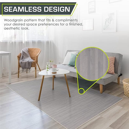 ProsourceFit Wood Grain Puzzle Mat 1/2-in, 6 EVA Foam Interlocking Floor Tiles (24SQ FT) for Secure Indoor Room Workout Flooring and Playmat, Dark Oak
