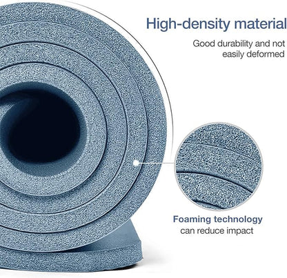 Yoga Mat Non Slip NBR Thick Yoga Mat, 72"L x 32"/24"W x 0.6"/0.4"TH (185cm x 80cm/61cm x 15mm/10mm), Anti-Tear Exercise Mat with Carrying Strap and Bag, Workout Mats for Yoga, Pilates, Floor Exercises