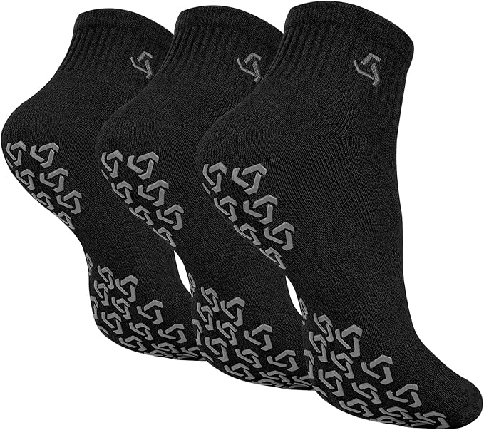 Ozaiic Non Slip Socks Grip for Yoga Home Workout Pure Barre, Pilates, Hospital, Ideal Cushion Socks for Men and Women