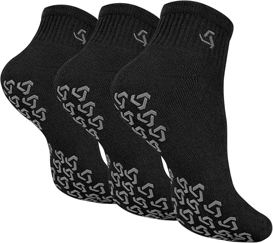 Ozaiic Non Slip Socks Grip for Yoga Home Workout Pure Barre, Pilates, Hospital, Ideal Cushion Socks for Men and Women