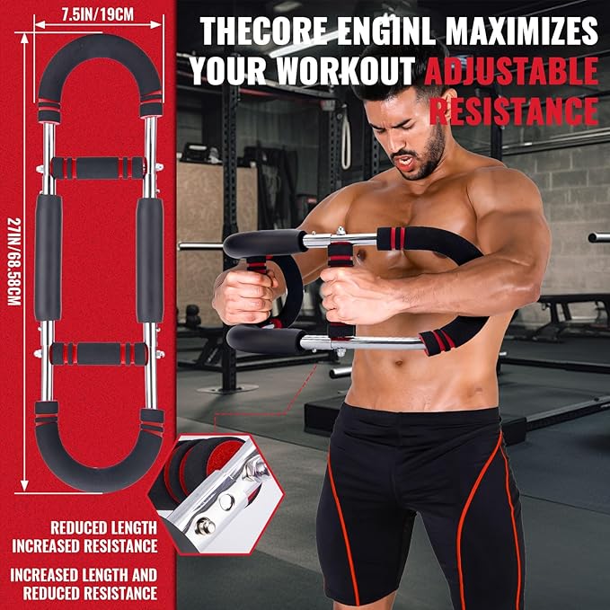 Twister Arm Trainer,Adjustable Chest Arm Workout Equipment,Chest Exerciser for Men,Arm Trainer for Men,Chest Clip Muscle Trainer,Portable Arm Exercise Equipment,Upper Body Workout Equipment