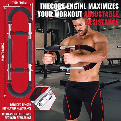 Twister Arm Trainer,Adjustable Chest Arm Workout Equipment,Chest Exerciser for Men,Arm Trainer for Men,Chest Clip Muscle Trainer,Portable Arm Exercise Equipment,Upper Body Workout Equipment