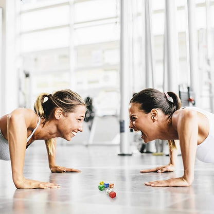 Quick Sweat Fitness Dice. Bodyweight Exercise Workout Game. Designed by a Military Fitness Expert. Video Instructions Included. No Equipment Needed. Burn Fat Build Muscle. (2019 Base Set)