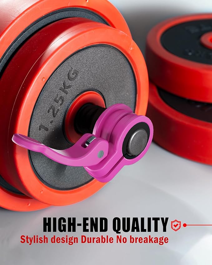 Mini Pro Barbell Clips 1 inch I Multi-Size Adjustable Barbell Collar I 1 inch Barbell ClampsIQuick Release Weight Clips Pair of Locking for Dumbbell Bar