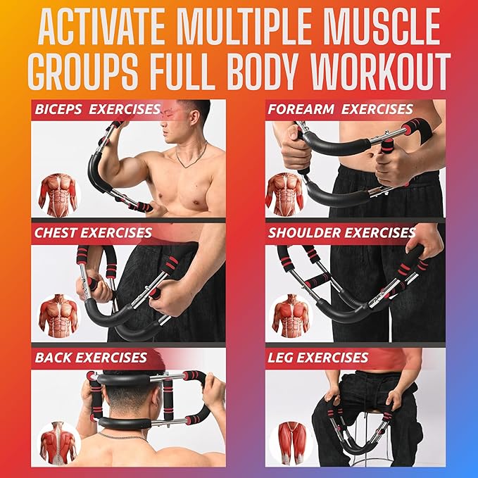 Smooth Shops® Twister Arm Trainer – Adjustable Resistance Chest Expander & Forearm Exerciser for Home Gym Fitness