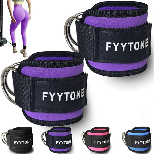 Ankle Strap(Pair) for Cable Machine, Ankle Cuff for Kickbacks, Leg Extensions, Lower Body Exercises, Glute Workouts, Booty Hip Abductors Exercise, for Home & Gym