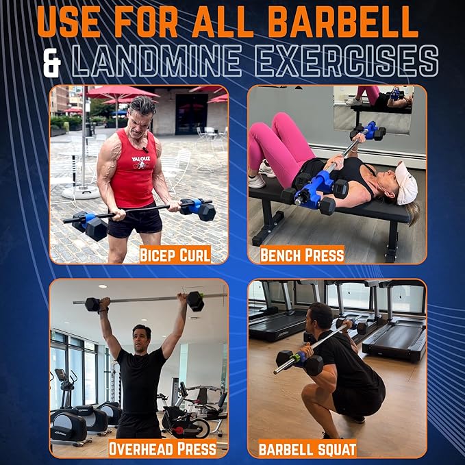 Dumbbell Barbell Converter - Dumbbell Converter Home Gym Equipment, for 1" Standard Bars, Up to 250lb Capacity Barbell Adapters- Versatile Weight Lifting Set, Suitable for Men and Women