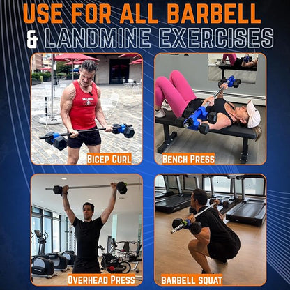 Dumbbell Barbell Converter - Dumbbell Converter Home Gym Equipment, for 1" Standard Bars, Up to 250lb Capacity Barbell Adapters- Versatile Weight Lifting Set, Suitable for Men and Women