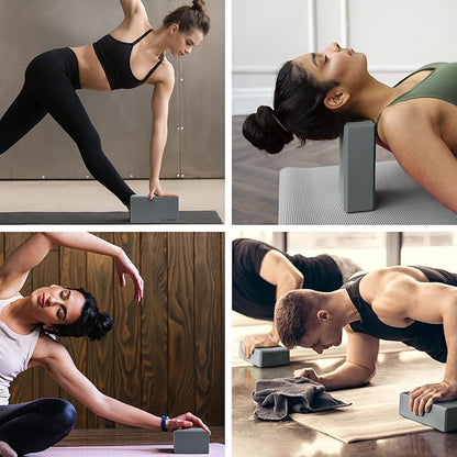 MICRODRY - Stretching & Exercise Foam Blocks, Yoga, Pilates Equipment for Home Workouts, Fitness Accessories for Home & Gym, Slip-Resistant, EVA Foam Block, 9 x 4 x 6 inches