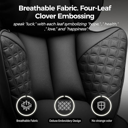 COMHOMA Big and Tall Office Chair 400LBS Wide Ergonomic Fabric Deluxe Embossing Designed Gaming Chair with Foot Rest,150°Reclining Adjustable Armrests Pocket Spring Back Support and Pillow