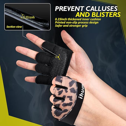 ihuan New Weight Lifting Gym Workout Gloves Men & Women, Great for Weightlifting, Exercise, Training, Fitness