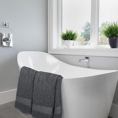 Utopia Towels 4 Pack Bath Towels Set, 27 by 54 Inches, 100% Ring Spun Cotton, Quick Dry, Highly Absorbent, Soft Feel Towels, Perfect for Daily Use, Grey