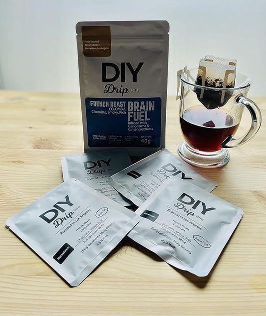 DIY Drip Coffee Brain Fuel, French Roast Colombia, 1 Pack x 4 single serve; 40gram, $1.95 per serving. BUY 5 OR MORE GET $2 REBATE. NO ACTION REQUIRED.