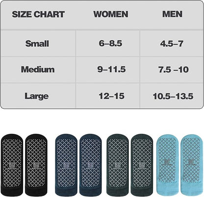 unenow Unisex Non Slip Grip Socks with Cushion for Yoga Pilates Barre Home & Hospital