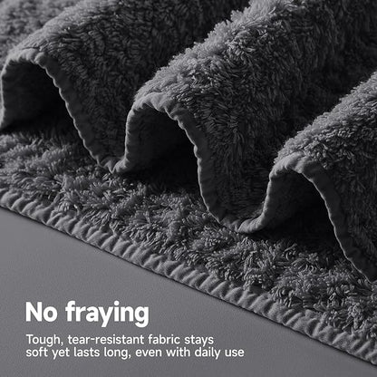 REDKISS Ultra-Plush Bath Towel Set - 900GSM Premium Thick Cotton for Bathroom & Spa, Super Absorbent Quick-Dry Bath Sheets with No Shedding (4-Piece Set for Luxury Hotel & Home Use)-Smoky Grey