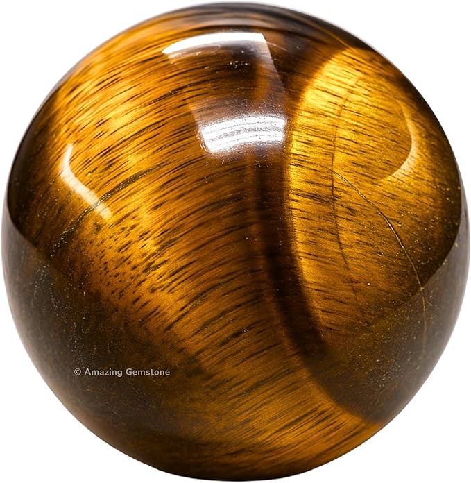 Amazing Gemstone Tiger Eye Crystal Ball with Stand - 2 Inches Crystal Sphere Meditation Balls for Witchcraft and Decorative Balls