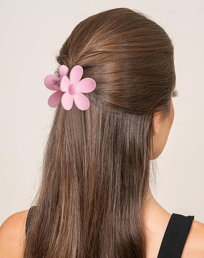 8PCS Hair Clips for Women, Flower Claw Clips for Thick Hair, Non-Slip Hair Accessories with Multi-Styles, Colorful Hair Claw Clips and Variety Pack, Ideal for Girls